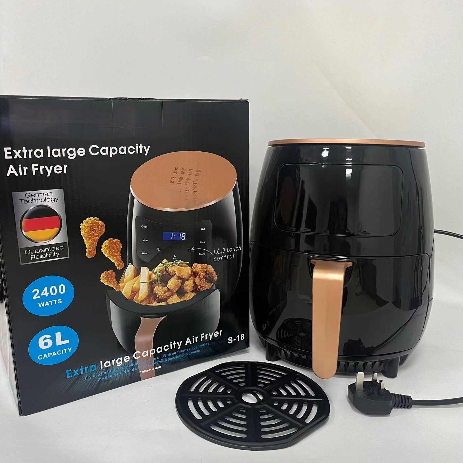 Airfryer Air Fryer Household Large Capacity 6L Touch-Type Multi-Functional