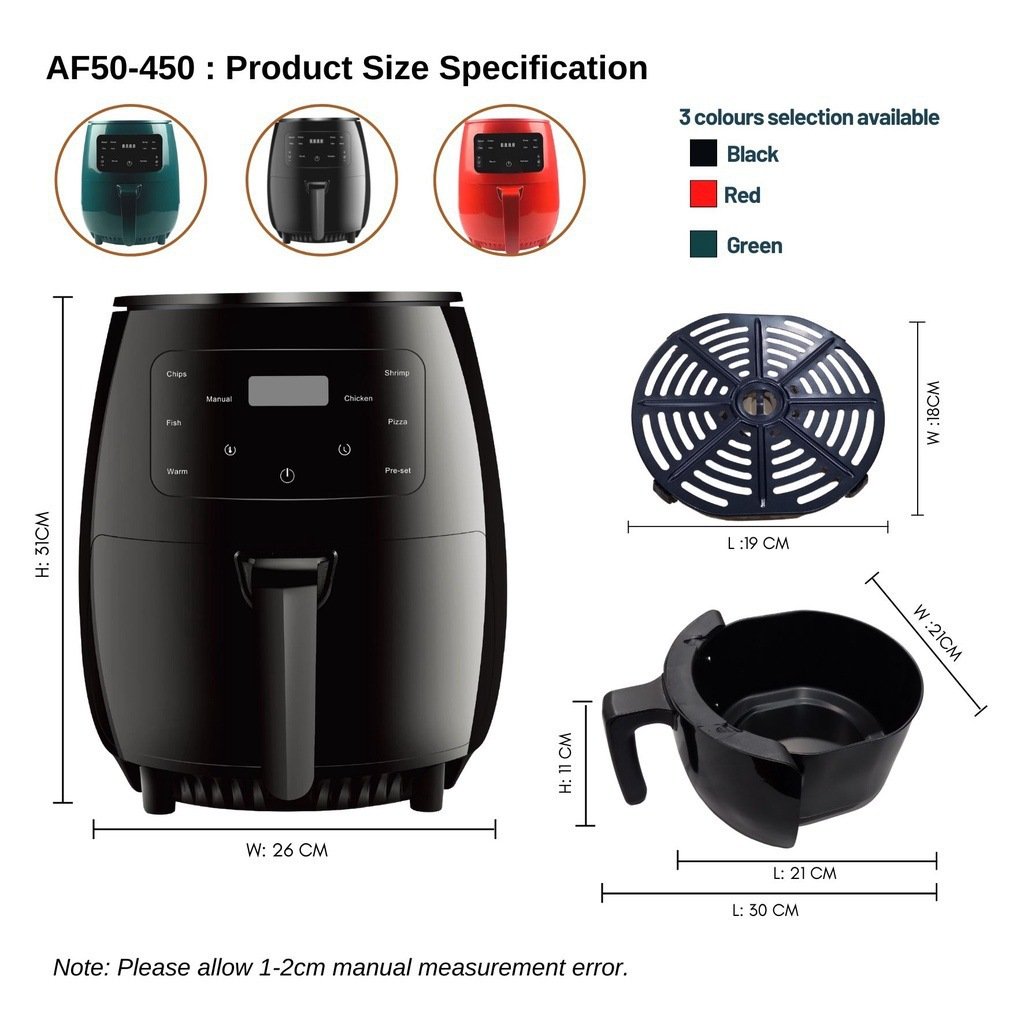 Airfryer Air Fryer Household Large Capacity 6L Touch-Type Multi-Functional