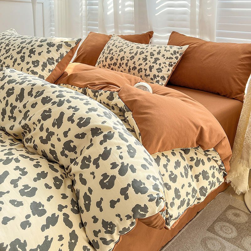 Bed Sheet Double-Layer Yarn Cotton and Linen Household Bedding Kit
