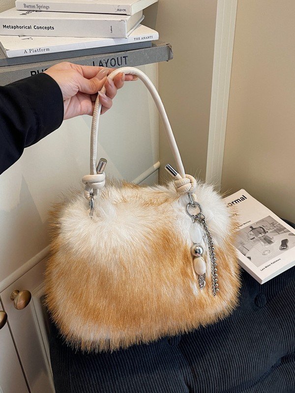 Ladies Bags, Fashionable and Versatile Plush Shoulder Bag