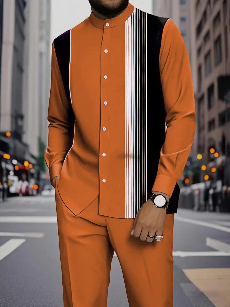 Pro Poor Suites Collar Shirt Long-Sleeved Pants Suit