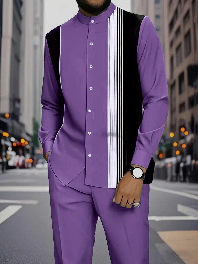 Pro Poor Suites Collar Shirt Long-Sleeved Pants Suit