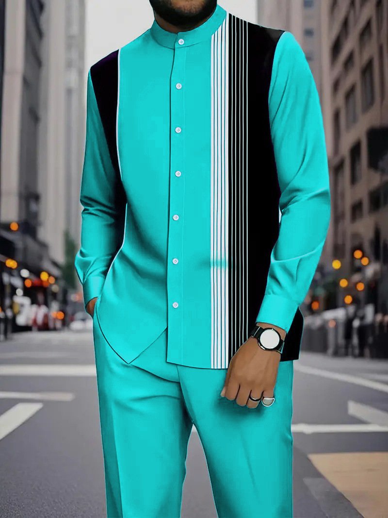 Pro Poor Suites Collar Shirt Long-Sleeved Pants Suit