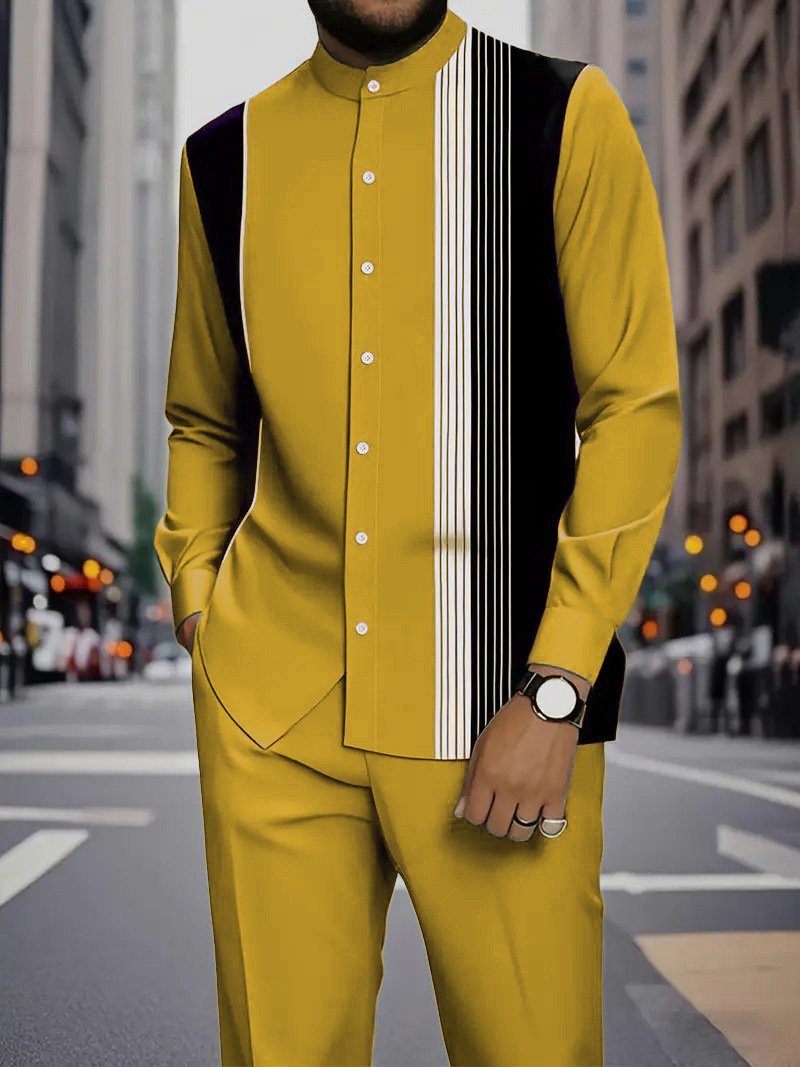 Pro Poor Suites Collar Shirt Long-Sleeved Pants Suit