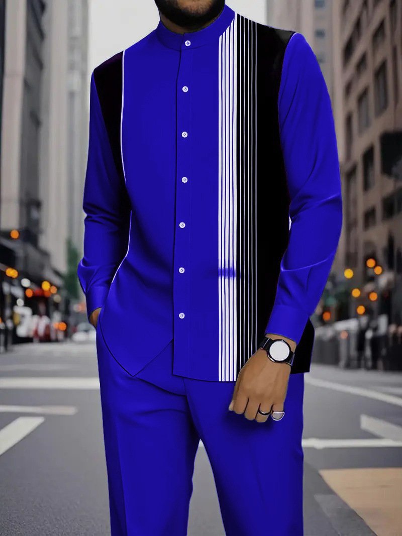 Pro Poor Suites Collar Shirt Long-Sleeved Pants Suit