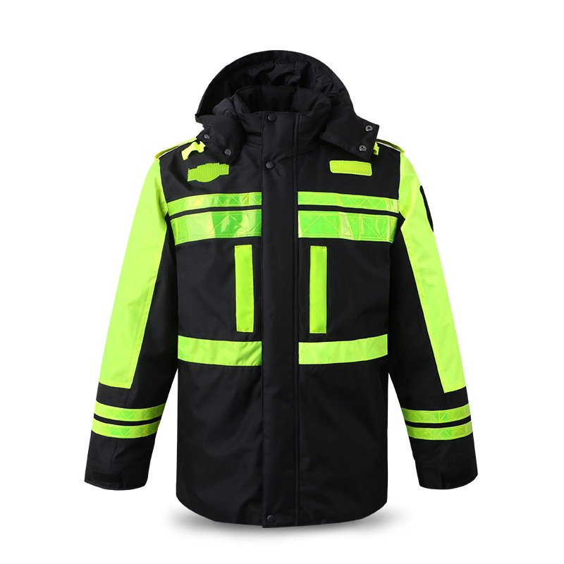 Safety Traffic and Road Administration Reflective Cotton Coat, Waterproof