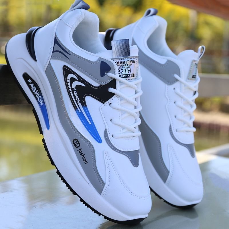 New Men's Shoes, Casual Sports Sneaker, Waterproof Leather, Fashionable Korean Style Men's Sneaker