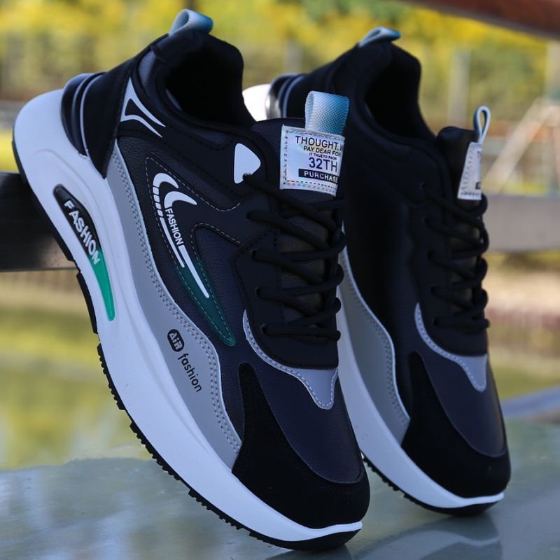 New Men's Shoes, Casual Sports Sneaker, Waterproof Leather, Fashionable Korean Style Men's Sneaker